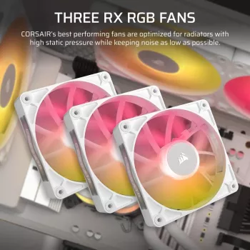 Disipador CPU CORSAIR - Icue Link Titan 360 Rx RGB Refrigeración líquida AIO - Blanco
