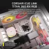 Disipador CPU CORSAIR - Icue Link Titan 360 Rx RGB Refrigeración líquida AIO - Blanco