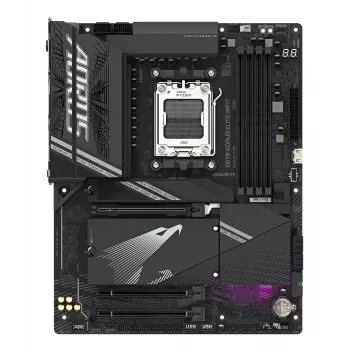 Placa base GIGABYTE X870 AORUS ELITE WIFI7 - Compatible con CPUs AMD Ryzen 9000, VRM 16+2+2 fases, hasta 8000MHz DDR5 (OC), 3xPCIe 5.0 + 1xPCIe 4.0, Wi-Fi 7, 2.5GbE LAN, USB 4