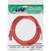 InLine Cable de red S/FTP PiMF Cat.6A libre de halógenos 500 MHz rojo 0,5 m