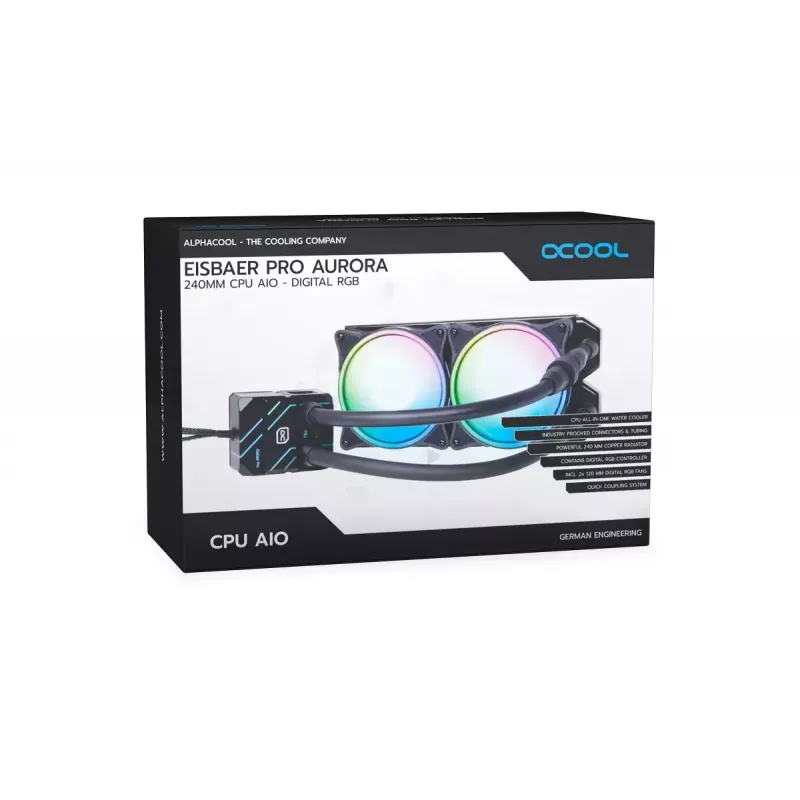 Refrigeración líquida todo en uno Alphacool Eisbaer Pro Aurora 240