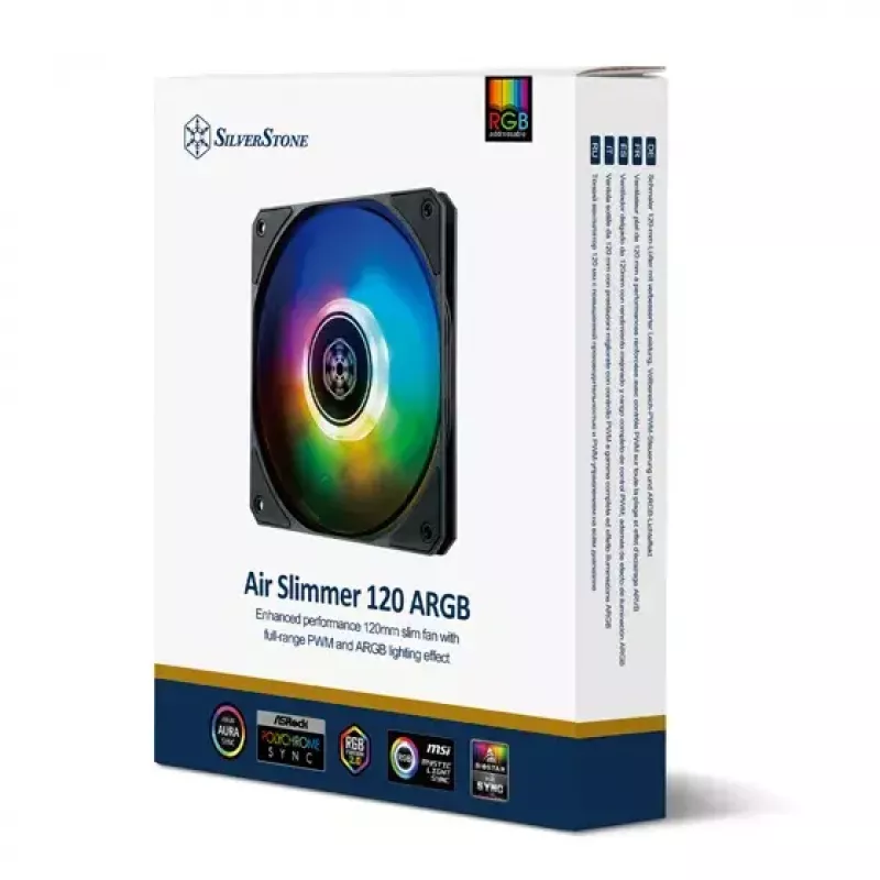 Disipador de aire Silverstone Air Slimmer 120 12 cm Negro Transparente