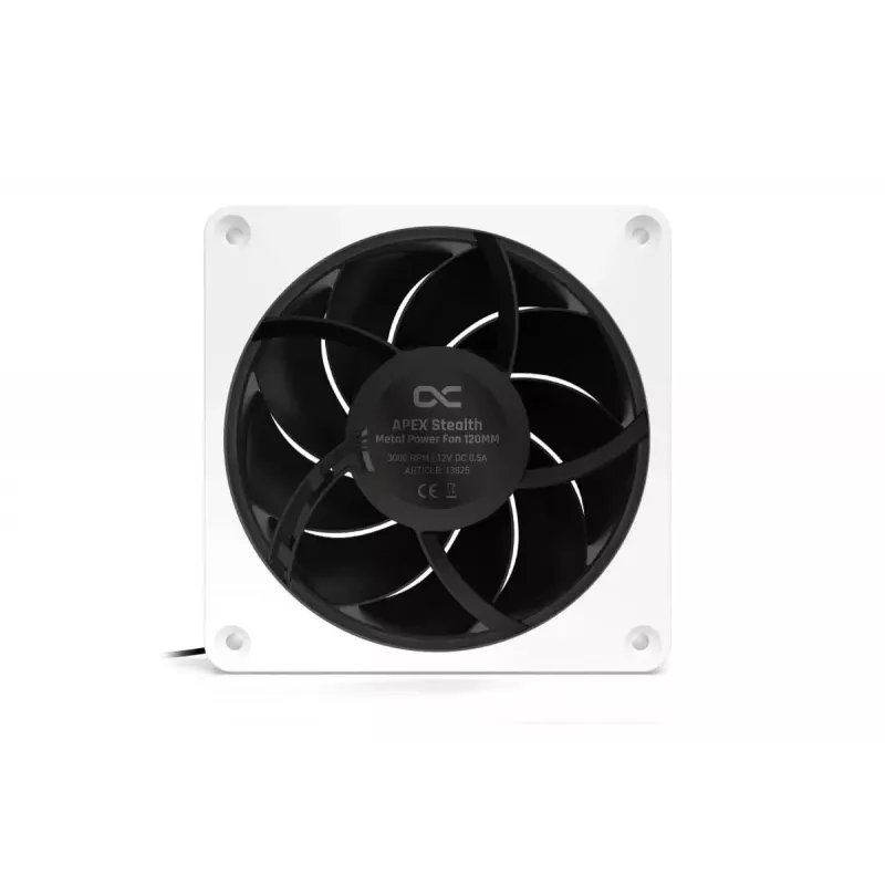 Ventilador Alphacool Apex Stealth Metall 12 cm Blanco 400-3000 rpm 30-49,9 dB