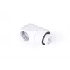 Set de montaje Alphacool Eiszapfen Conector en L giratorio G1/4 rosca macho a G1/4 rosca hembra blanco