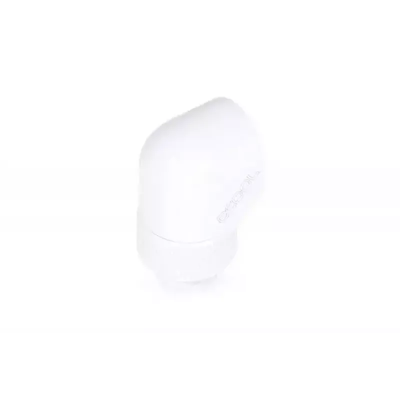 Set de montaje Alphacool Eiszapfen Conector en L giratorio G1/4 rosca macho a G1/4 rosca hembra blanco