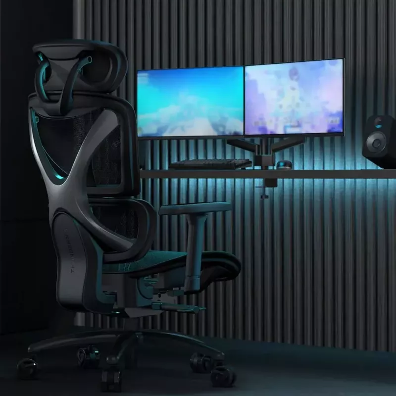 Silla de malla ThunderX3 XTC Respaldo de malla Negro Altura 118-126 cm