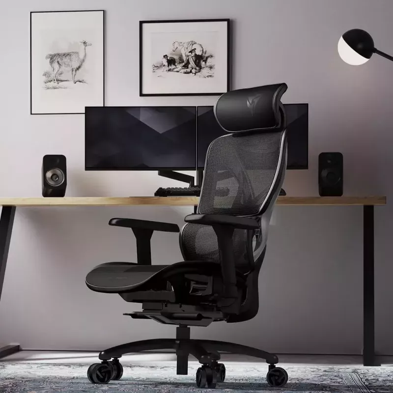 Silla de malla ThunderX3 XTC Respaldo de malla Negro Altura 118-126 cm