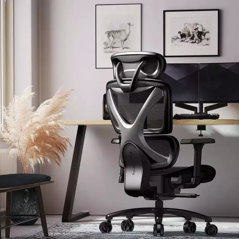 Silla de malla ThunderX3 XTC Respaldo de malla Negro Altura 118-126 cm