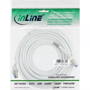 Cable de conexión InLine S/FTP PiMF Cat.6A libre de halógenos 500MHz blanco 5m