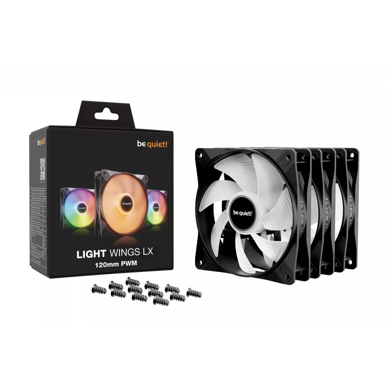 Ventilador para caja de PC be quiet LIGHT WINGS LX 120mm PWM pack de 3 negro 12 cm 3 uds.