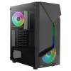 Caja gaming ATX Aerocool SCAPEBKV3 frontal RGB LED cristal templado 3x ventiladores ARGB negro