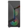 Caja gaming ATX Aerocool SCAPEBKV3 frontal RGB LED cristal templado 3x ventiladores ARGB negro