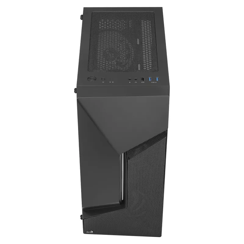 Caja gaming ATX Aerocool SCAPEBKV3 frontal RGB LED cristal templado 3x ventiladores ARGB negro
