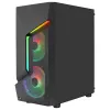 Caja gaming ATX Aerocool SCAPEBKV3 frontal RGB LED cristal templado 3x ventiladores ARGB negro
