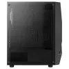 Caja gaming ATX Aerocool SCAPEBKV3 frontal RGB LED cristal templado 3x ventiladores ARGB negro