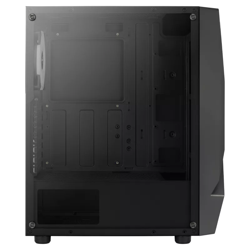 Caja gaming ATX Aerocool SCAPEBKV3 frontal RGB LED cristal templado 3x ventiladores ARGB negro