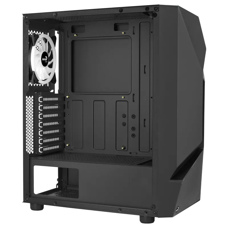 Caja gaming ATX Aerocool SCAPEBKV3 frontal RGB LED cristal templado 3x ventiladores ARGB negro