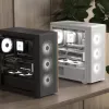 Aerocool D501A Midi Tower negro, madera