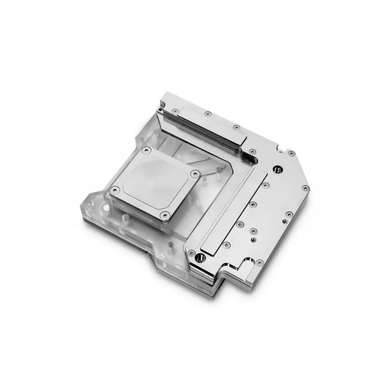 Bloque de agua EK Water Blocks acrílico aluminio latón cobre plateado transparente