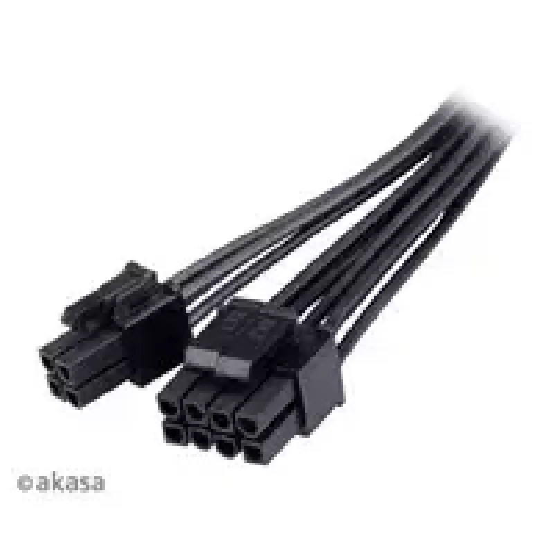 Cable adaptador Akasa AK-CBPW22-15 de EPS de 8 pines a EPS de 8 pines + ATX de 4 pines, 15 cm
