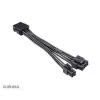Cable adaptador Akasa AK-CBPW22-15 de EPS de 8 pines a EPS de 8 pines + ATX de 4 pines, 15 cm