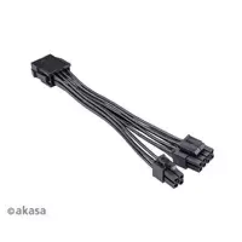 Cable adaptador Akasa AK-CBPW22-15 de EPS de 8 pines a EPS de 8 pines + ATX de 4 pines, 15 cm
