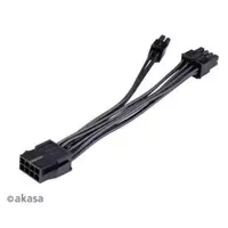 Cable adaptador Akasa AK-CBPW22-15 de EPS de 8 pines a EPS de 8 pines + ATX de 4 pines, 15 cm