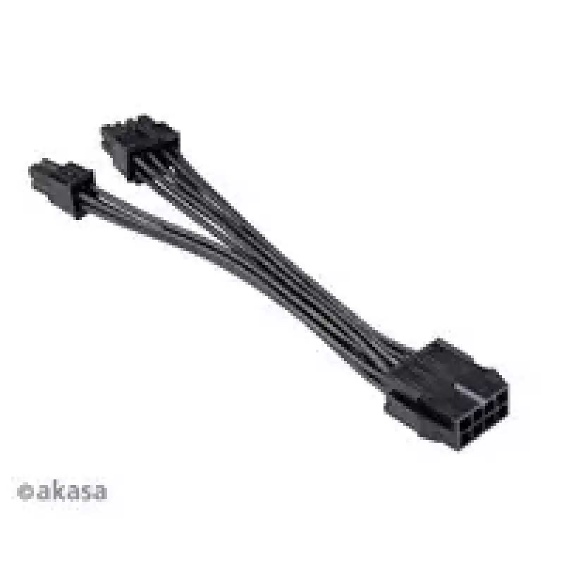 Cable adaptador Akasa AK-CBPW22-15 de EPS de 8 pines a EPS de 8 pines + ATX de 4 pines, 15 cm