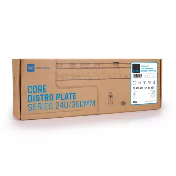 Bomba y depósito Alphacool Core Distro Plate negro transparente acrílico aluminio cerámica sintético