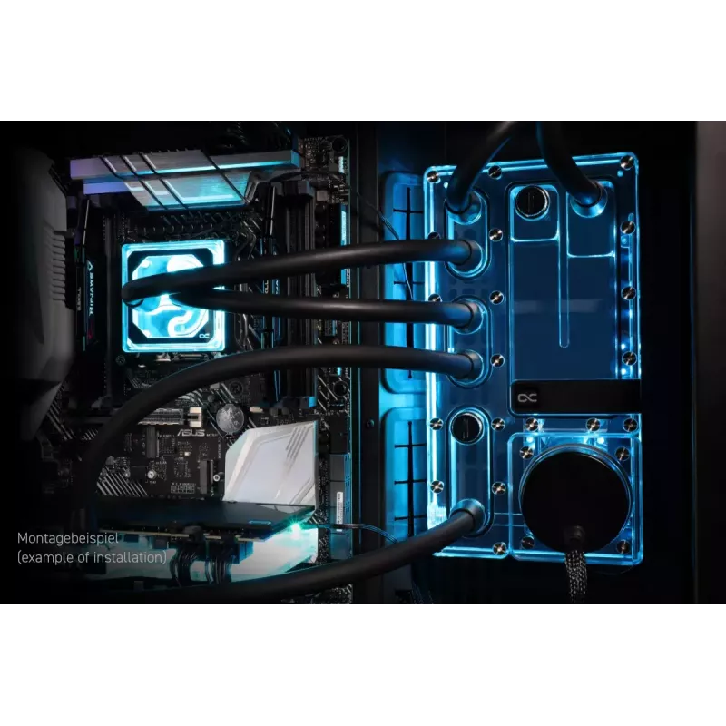 Bomba y depósito Alphacool Core Distro Plate negro transparente acrílico aluminio cerámica sintético