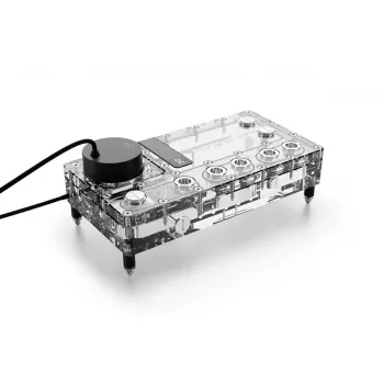Bomba y depósito Alphacool Core Distro Plate negro transparente acrílico aluminio cerámica sintético