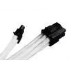SilverStone SST-PP07-PCIW cable alargador de PCIe de 8 pines a PCIe de 6+2 pines, 0,25 m, blanco