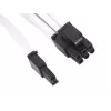 SilverStone SST-PP07-PCIW cable alargador de PCIe de 8 pines a PCIe de 6+2 pines, 0,25 m, blanco