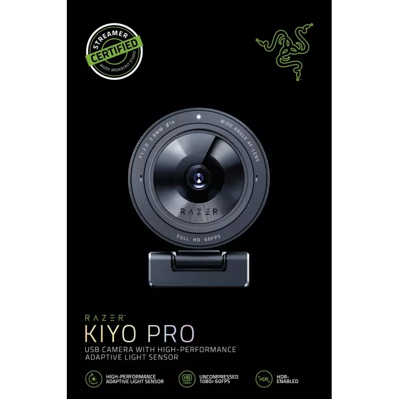 Webcam Razer Kiyo Pro 2,1 MP 1920 x 1080 píxeles USB negra