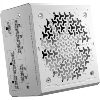 Fuente de alimentación CORSAIR – serie RMe RM850e – totalmente modular, silenciosa, ATX – blanca