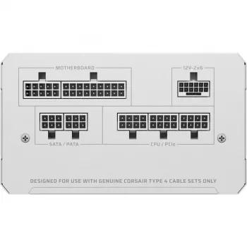 Fuente de alimentación CORSAIR – serie RMe RM850e – totalmente modular, silenciosa, ATX – blanca