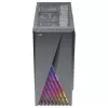 Caja de PC Aerocool DELTABKV1 ATX frontal RGB, ventana lateral completa, ventilador de 12cm, negra
