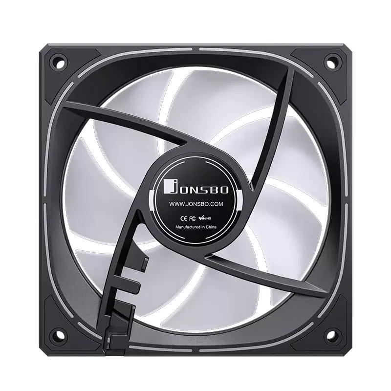 Jonsbo FR-505BR ventilador de caja ARGB con aspas invertidas, PWM, 120 mm, 47,17 CFM, negro