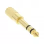 Adaptador de audio InLine conector macho de 6,3 mm / conector hembra de 3,5 mm estéreo dorado metal