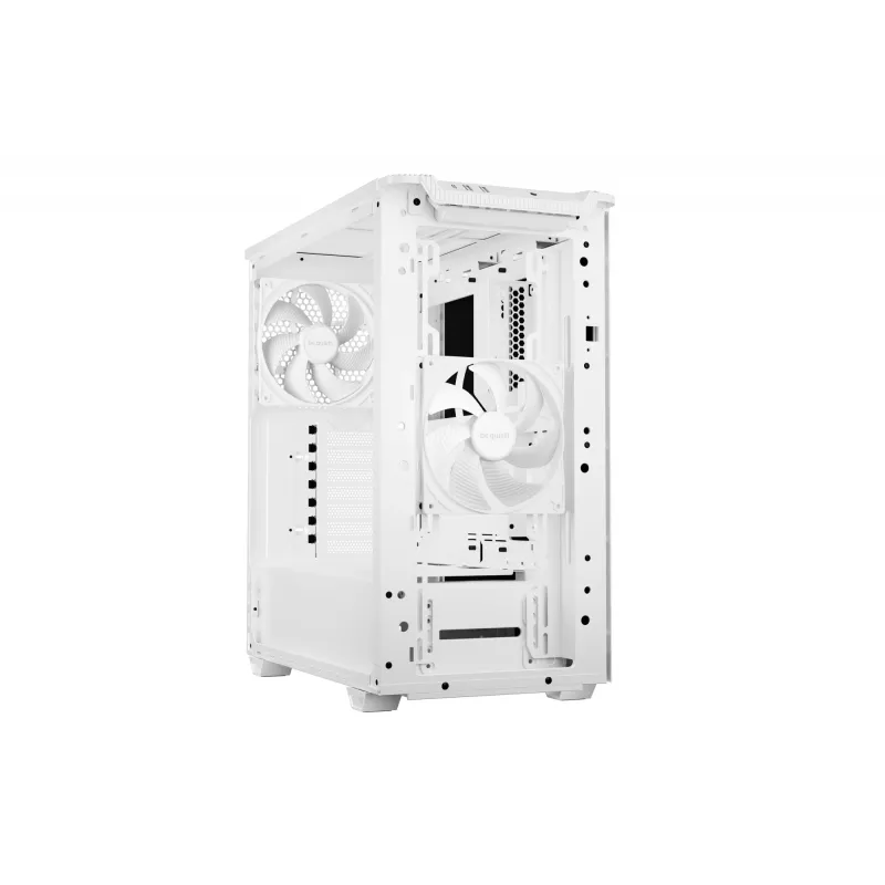 Caja de PC be quiet! PURE BASE 501 Airflow Midi Tower blanca — ATX, 3×140mm delante, 1×140 mm detrás, 5×2,5 pulgadas, 2×3,5 pulgadas, USB‑C, soporte PWM
