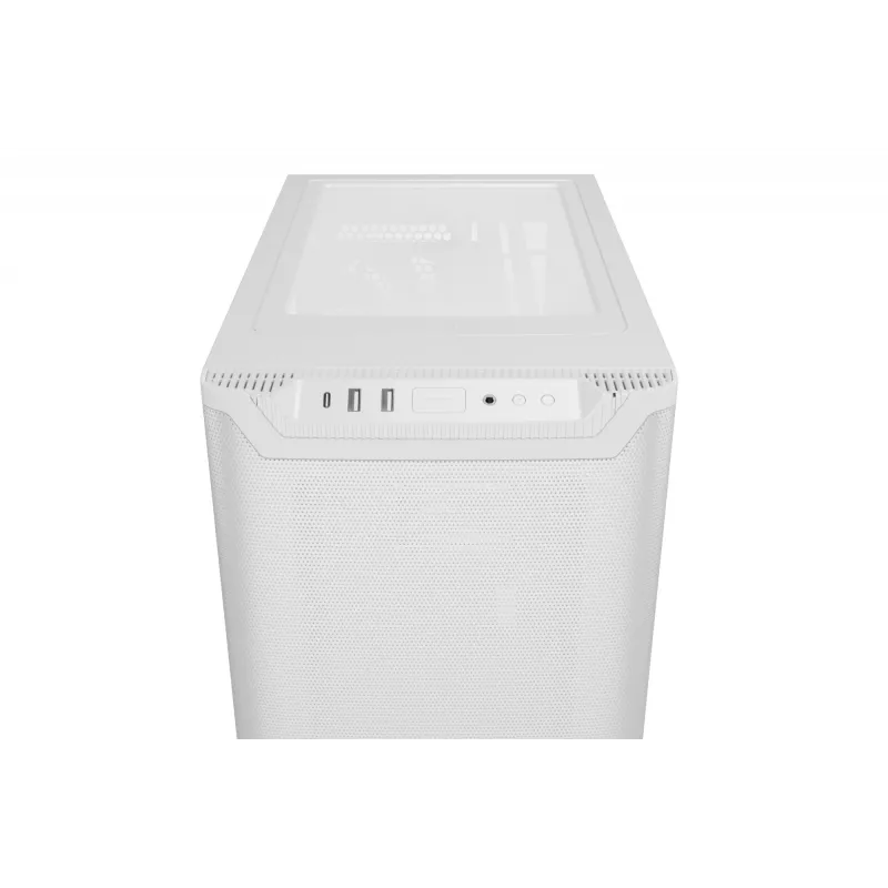 Caja de PC be quiet! PURE BASE 501 Airflow Midi Tower blanca — ATX, 3×140mm delante, 1×140 mm detrás, 5×2,5 pulgadas, 2×3,5 pulgadas, USB‑C, soporte PWM
