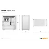Caja de PC be quiet! PURE BASE 501 Airflow Midi Tower blanca — ATX, 3×140mm delante, 1×140 mm detrás, 5×2,5 pulgadas, 2×3,5 pulgadas, USB‑C, soporte PWM