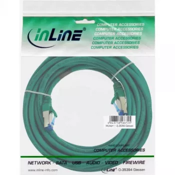 Cable de red InLine S/FTP PiMF Cat.6A libre de halógenos 500MHz verde 10m