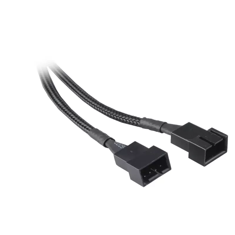 Akasa AK-CBFA04-15 cable divisor PWM para ventiladores, 15 cm, con malla, negro