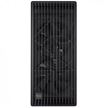 Caja de PC ASUS ProArt PA602 Midi Tower Negro – compatible con ATX/EATX, cristal templado, 2 ventiladores frontales de 200 mm, radiador superior de 360 mm, GPU hasta 450 mm