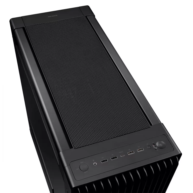 Caja de PC ASUS ProArt PA602 Midi Tower Negro – compatible con ATX/EATX, cristal templado, 2 ventiladores frontales de 200 mm, radiador superior de 360 mm, GPU hasta 450 mm