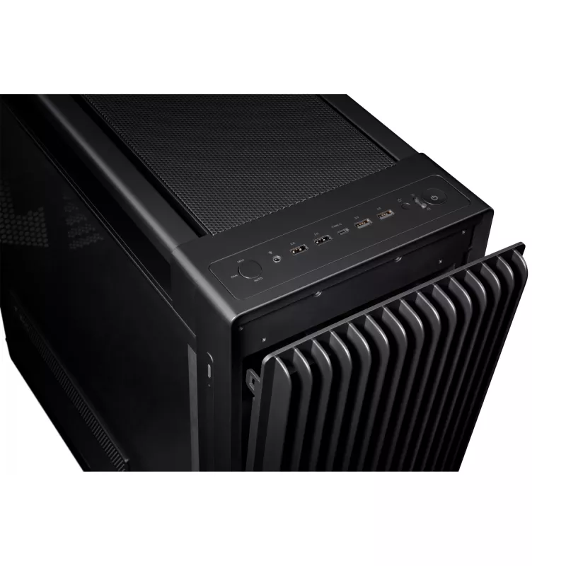Caja de PC ASUS ProArt PA602 Midi Tower Negro – compatible con ATX/EATX, cristal templado, 2 ventiladores frontales de 200 mm, radiador superior de 360 mm, GPU hasta 450 mm