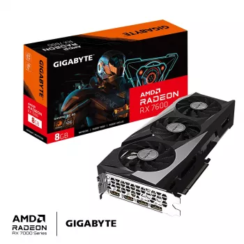 Tarjeta gráfica GIGABYTE GAMING Radeon RX 7600 8 GB GDDR6, PCIe 4.0, 128-Bit, WINDFORCE 3X