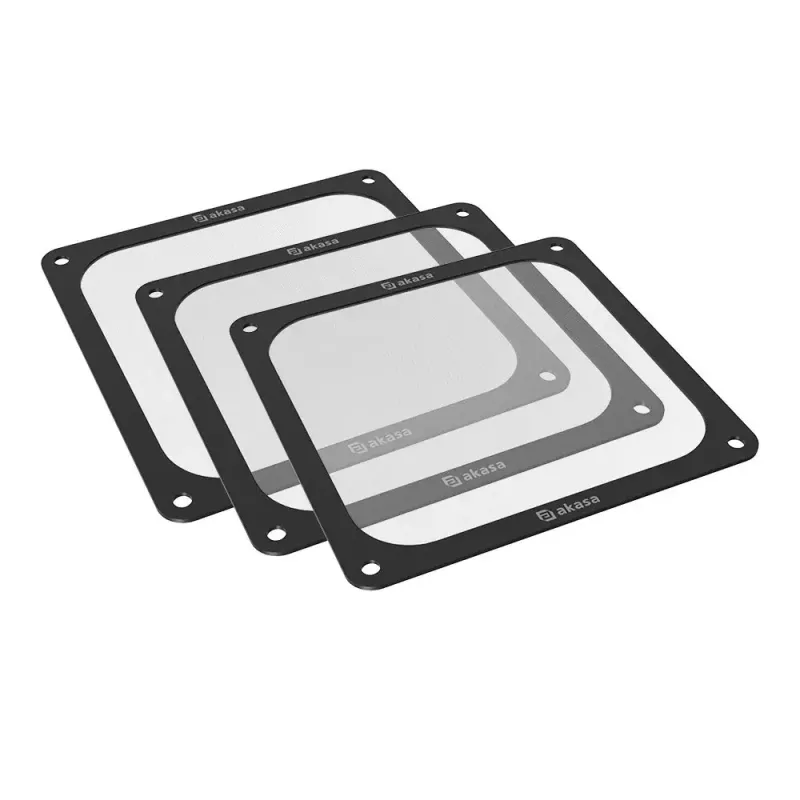 Filtro de ventilador Akasa GRM12-M01-BKT3 Nylon Plástico Negro 120x120x1,5mm