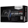 Fuente de alimentación SILVERSTONE ST1200-PTS 1200 W 80 PLUS Platinum, 20+4-Pin ATX, ventilador de 120 mm, negro